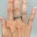 Gothic Garnet Ring with Twisting Nature Motif