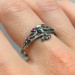 Heir of Twilight: Gothic Sterling Silver Ring with Amethyst Accents