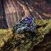 Captivating Gothic Silver Ring with Amethyst and Floral Elegance