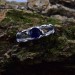 Delicate Silver Band Featuring a Blue Sapphire Gemstone
