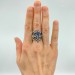 Gothic Dragon Ring with Radiant Amethyst Gemstone