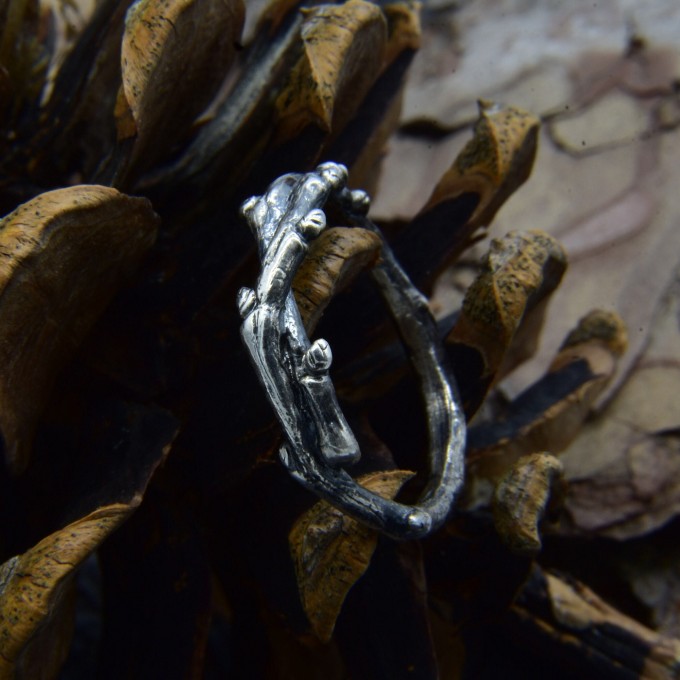 Branch of Serenity: Sterling Silver Nature-Inspired Ring