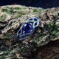 Elegant Gothic Ring with Sapphire Gemstone