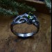 Nature-Inspired Gothic Ring with Bright Olivine
