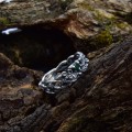 Gothic Nature Ring with Emerald  Gemstone
