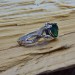 Emerald Serenity: Sterling Silver Ring with a Nature-Inspired Design|Dainty Emerald Heart for Women
