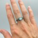 Elegant Gothic Ring with White Topaz Gemstone