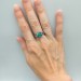 Elegant Gothic Ring with Aquamarine Gemstone