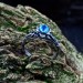 legant Gothic Ring with Aquamarine Gemstone