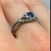 Fairy Fantasy Ring: Sapphire Twig Wedding Band with Floral Design