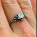 Gothic Moonstone Ring with Enchanted Branch Design– Unique Moon Flower Promise Ring for Women