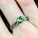 Gothic Peridot Ring with Mystical Leaf Motif