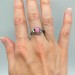 Exquisite Pink Gemstone Silver Ring