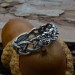 Gothic Silver Ring with Celtic Knot Motif