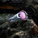 Exquisite Pink Gemstone Silver Ring