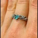 Azure Flame Silver Ring with Blue Topaz