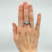 Elegant Gothic Floral Ring with Moonstone