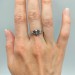 Gothic Silver Ring with Skull and Ruby Design
