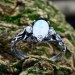 Elegant Gothic Ring with Moonstone Gemstone
