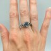 Gothic Nature-Inspired Ring with Mystic Topaz|Unique Gothic Dark Engagement Ring 