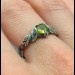Twilight Silver Ring with Emerald Glow