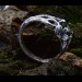 Verdant Majesty: Twisted Gothic Olivine Ring