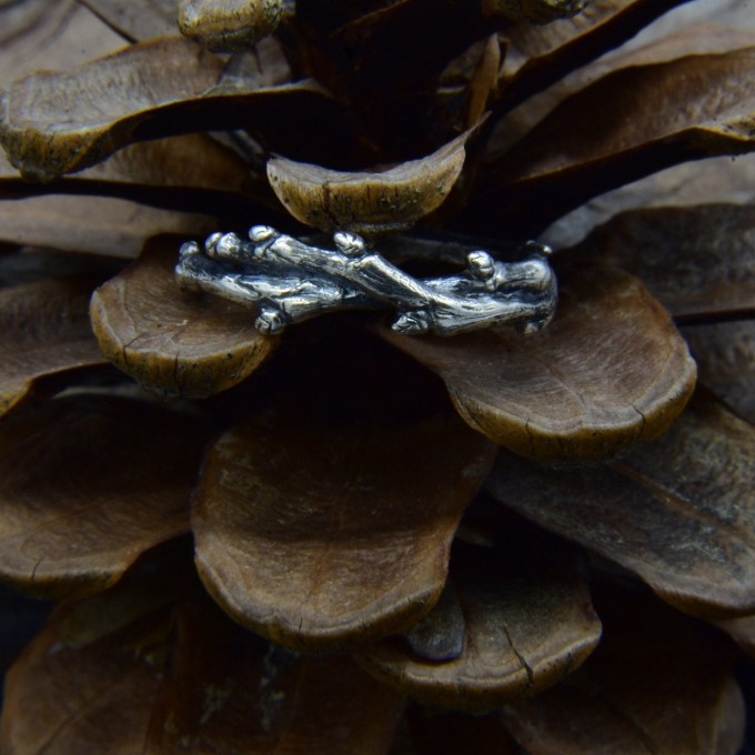 Branch of Serenity: Sterling Silver Nature-Inspired Ring
