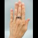 Fiery Gothic Ring with Garnet and Dark Claw Setting