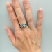 Gothic Silver Ring with a Mystical Opal