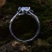 Waves of Serenity: Gothic Sterling Silver Ring with Aquamarine Gemstone
