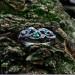 Verdant Majesty: Gothic Sterling Silver Ring with Emerald Gemstones