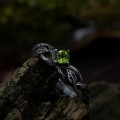 Elegant Gothic Ring with Peridot Gemstone