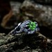 Gothic Dragon Ring with Enchanted Peridot Gemstone.