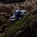 Celestial Grace: Gothic Sterling Silver Ring with Deep Blue Sapphire