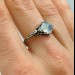 Gothic Silver Ring with Mystical Moonstone