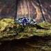 Captivating Gothic Silver Ring with Amethyst and Floral Elegance