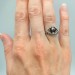 Black Onyx Gothic Ring – Mystical Silver Statement Jewelry