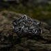 Gothic Silver Ring with Intricate Thorn Motif