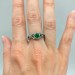 Organic Gothic Ring with Vibrant Emerald