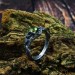 Enchanted Gothic Peridot Ring with Leaf Motif