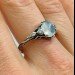 Gothic Moonstone Ring with Intricate Lunar Design| Ring for Women