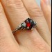 Handcrafted Silver Ring Featuring a Fiery Garnet