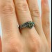 Forest's Embrace: Gothic Sterling Silver Ring with an Enchanted Olivine