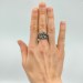 Gothic Silver Ring with Intricate Thorn Motif