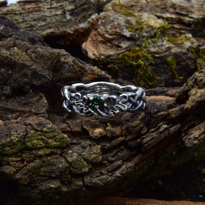 Silver Ring with Emeralds - A Symbol of Natural Elegance