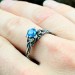 legant Gothic Ring with Aquamarine Gemstone