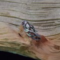 Twisting Vine: Sterling Silver Band with Nature-Inspired Design