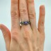 Amethyst Silver Ring with Intricate Fantasy Design