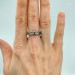Gothic Silver Ring Embellished with Blood Red Garne