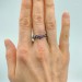 Gothic Ruby Ring with Intricate Twisting Design